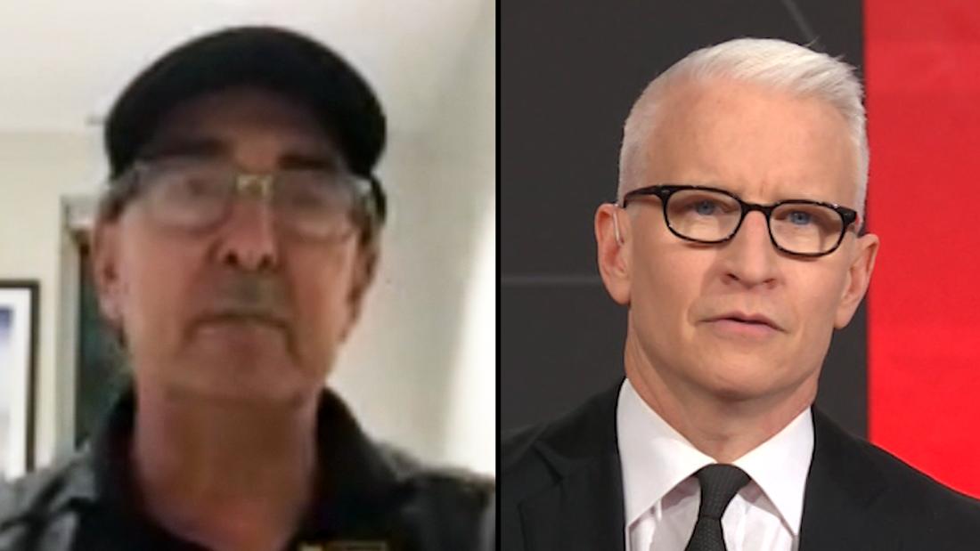 Anderson Cooper speaks to a man with coronavirus