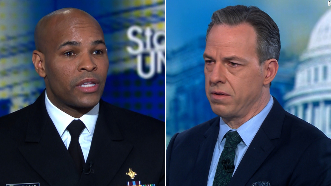 Jake Tapper presses Surgeon General Jerome Adams: You can’t even give me a yes or no answer?