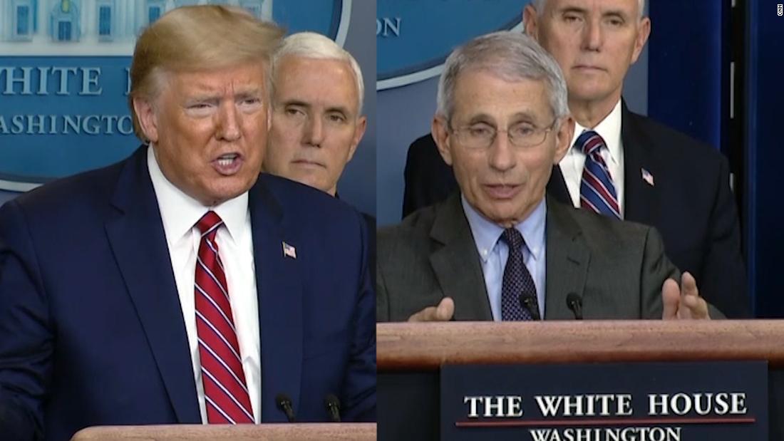 Fauci says ‘there isn’t, fundamentally, a difference’ between his view and Trump’s on coronavirus