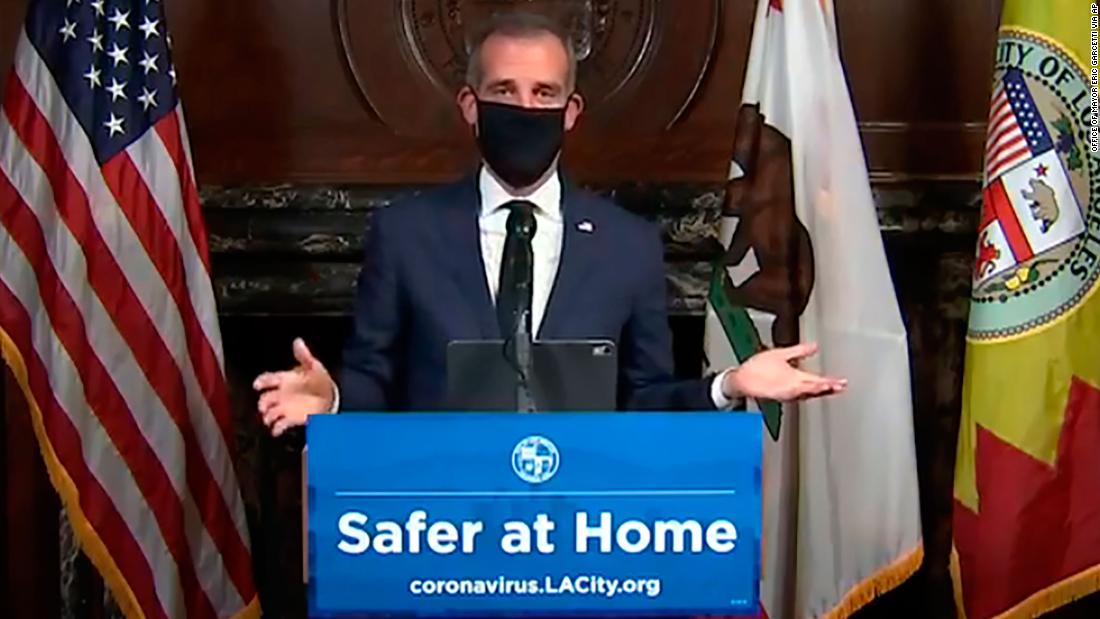 Los Angeles mayor says ‘very difficult to see’ large gatherings like concerts and sporting events until 2021