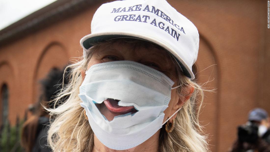 Pro-Trump protesters appear to contradict what Trump said