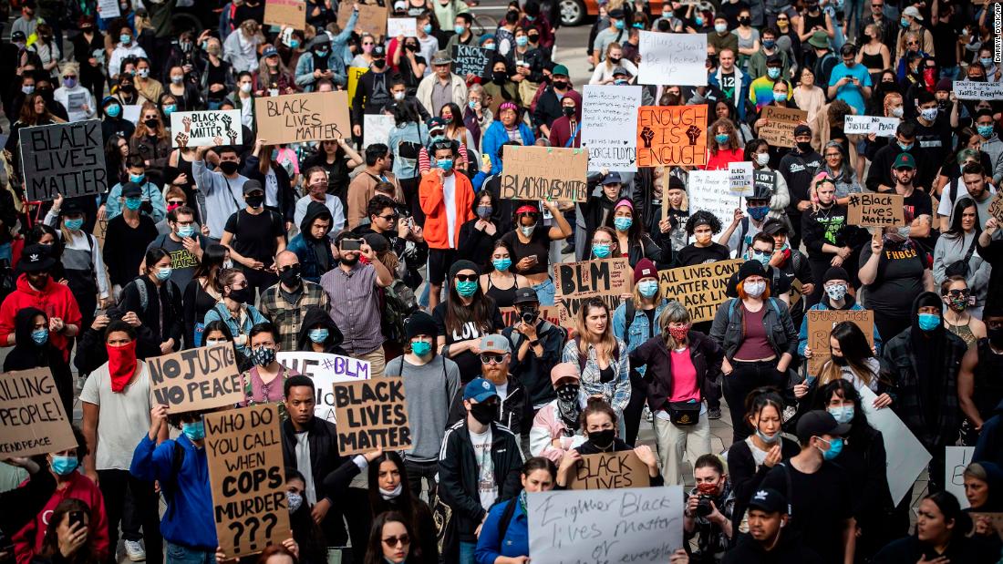 Thousands around the world protest George Floyd’s death in global display of solidarity
