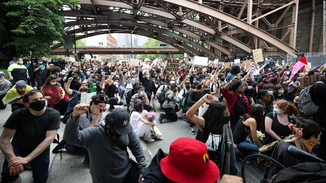 Demonstrators defied curfews but there were fewer clashes and less chaos on a night of mostly peaceful protests