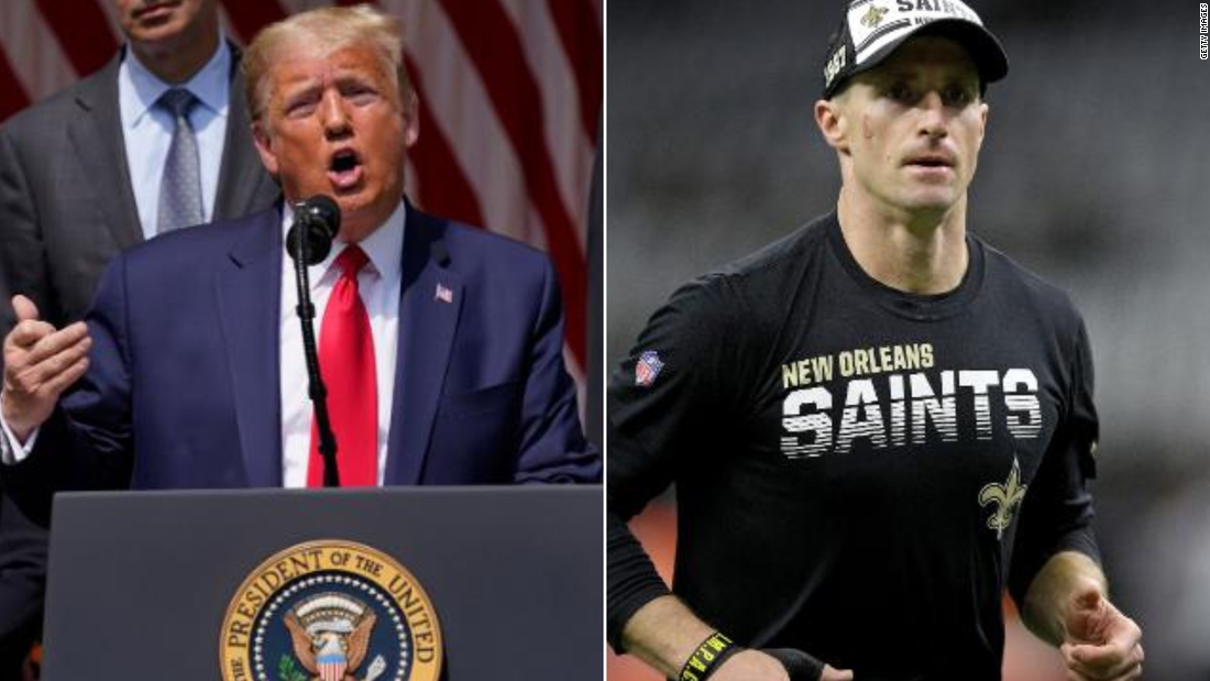 Drew Brees has a message to Donald Trump about police violence
