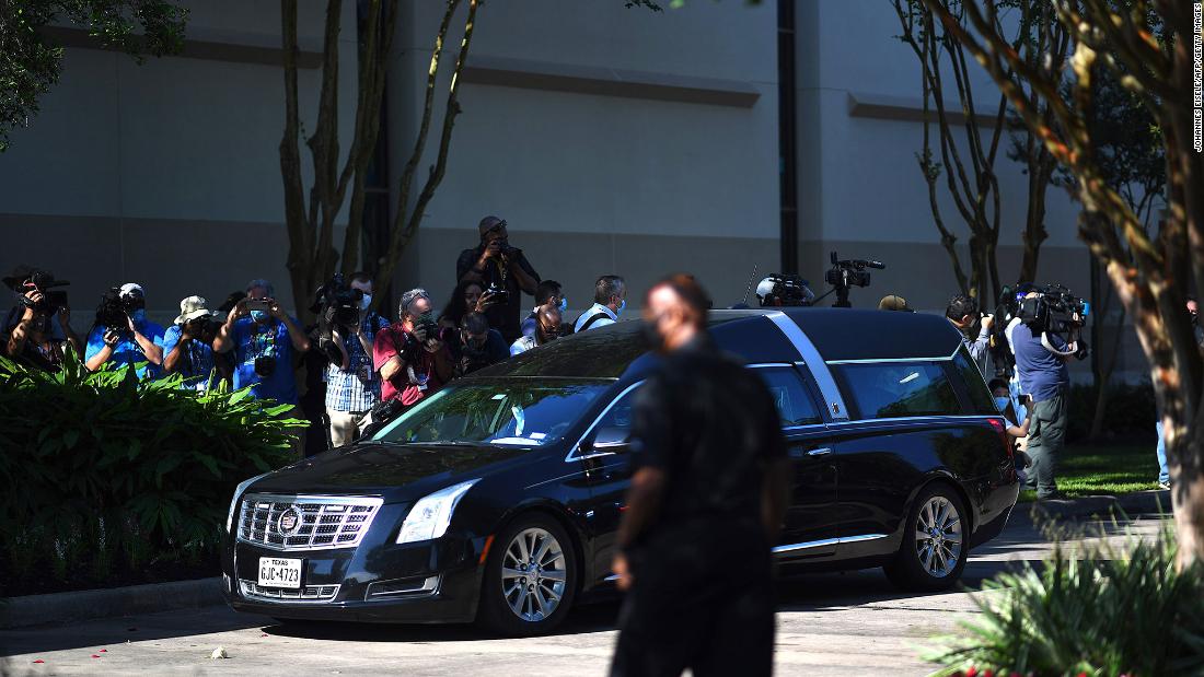 George Floyd’s casket arrives at Houston church for private funeral