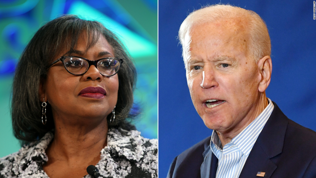 Anita Hill vows to vote for Joe Biden and work with him on gender issues