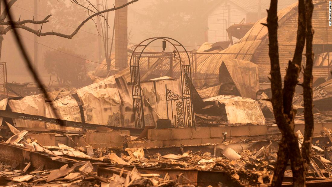 A wildfire evacuee returned to her Oregon home to find her barn destroyed but her animals alive