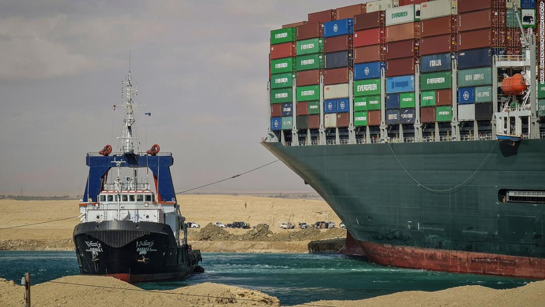 Fresh bid to dislodge stranded Suez Canal container ship