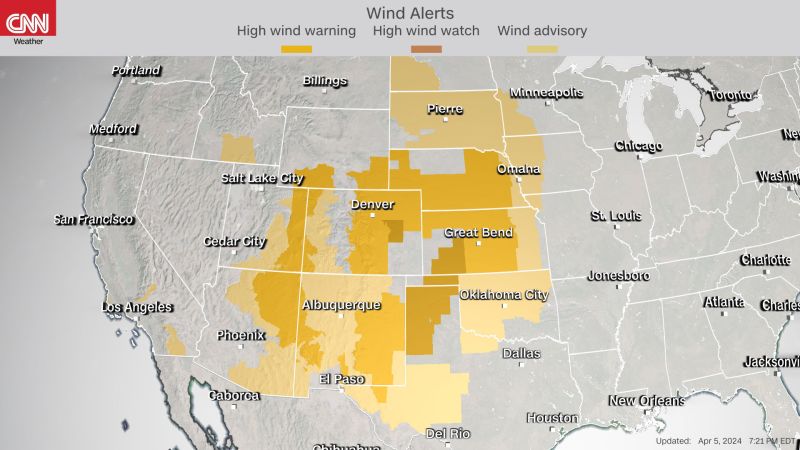 Hurricane-force winds expected from the Southern Rockies to the High Plains this weekend