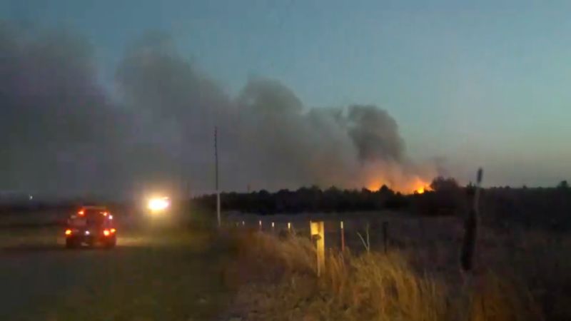 Hurricane-force winds and dry conditions combine to fuel extreme fire threat in Central US