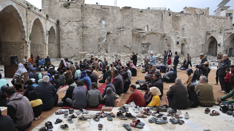 ‘There is no joy:’ Palestinians mark Eid in destroyed mosques and homes, as Israel’s war in Gaza rages