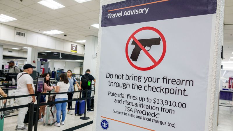 Over 1,500 firearms were intercepted at US airports from January to March – and the vast majority were loaded