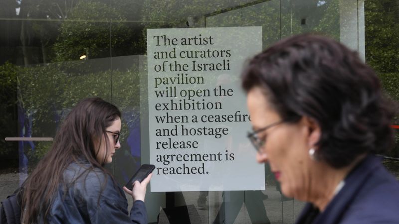 The artist running Israel’s Venice Biennale pavilion says she won’t open it until hostage deal and Gaza ceasefire is reached